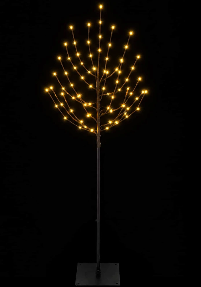 LED Kalėdų medis Juoda 18 x 18 x 150 cm Plienas 140 LED