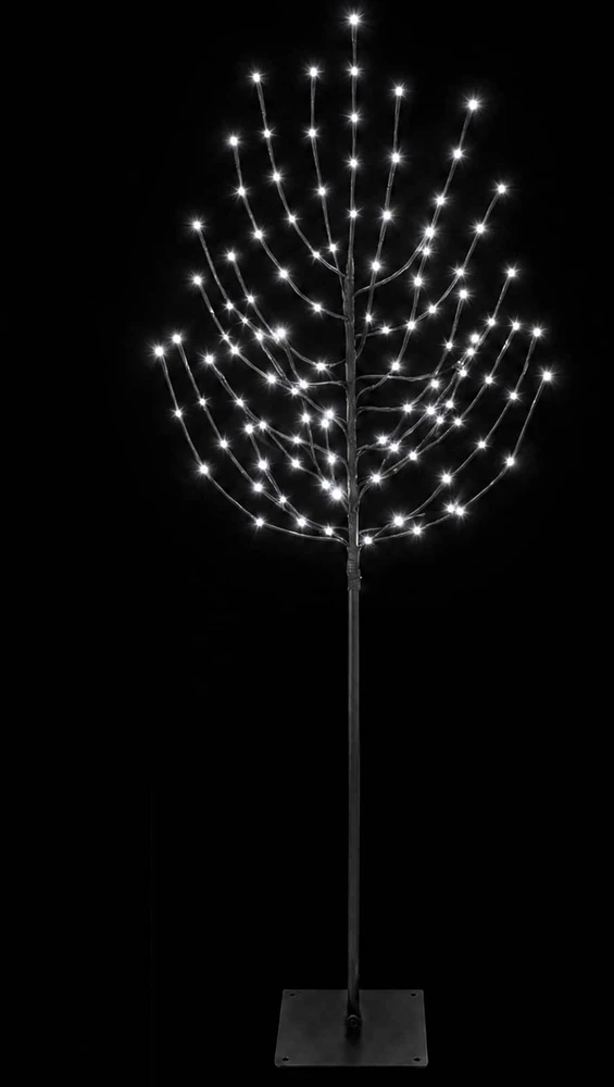 LED Kalėdų medis Juoda 20 x 20 x 180 cm Plienas 160 LED
