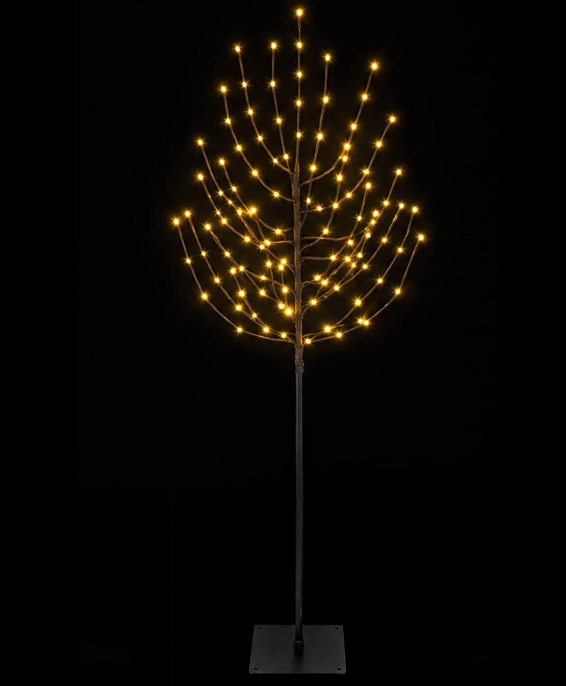 LED Kalėdų medis Juoda 20 x 20 x 180 cm Plienas 160 LED