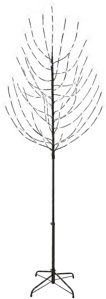 LED Kalėdų medis Juoda 240 cm Plienas 220 LED