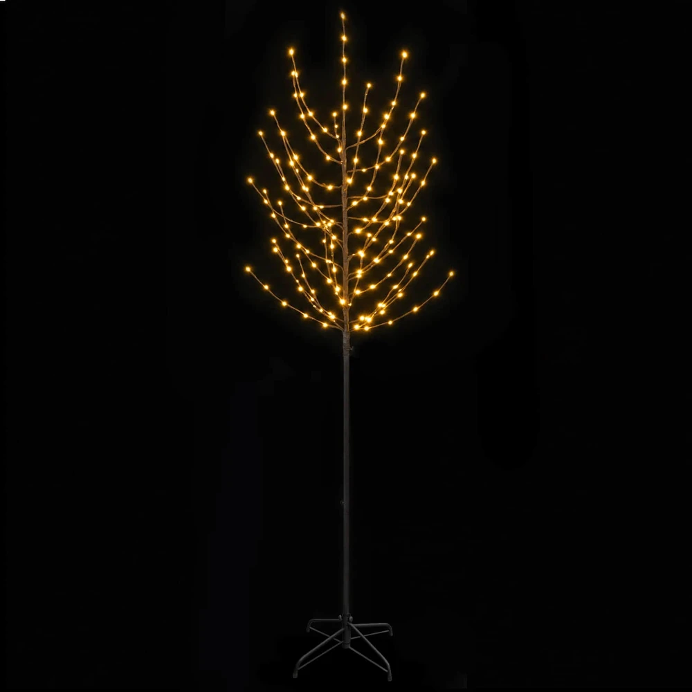 LED Kalėdų medis Juoda 47 x 210 cm Plienas 180 LED
