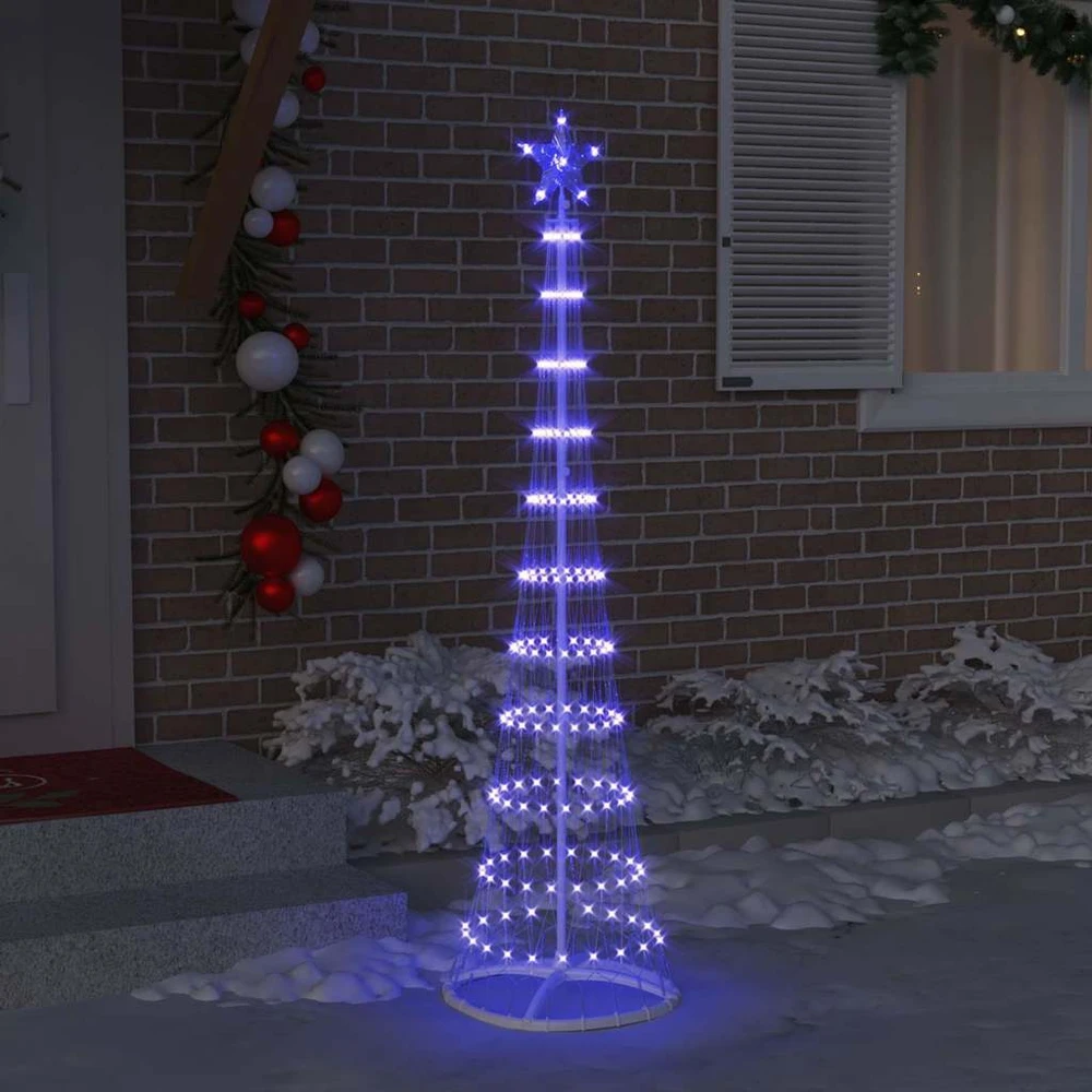 LED Kalėdų medis Mėlyna 51 x 51 x 190 cm metalas