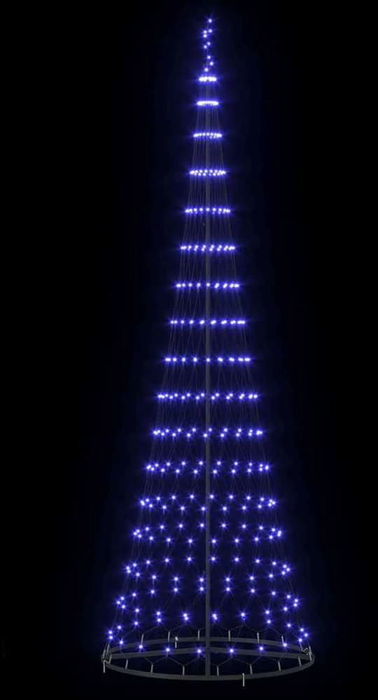 LED Kalėdų medis Mėlyna 302,5 cm metalas