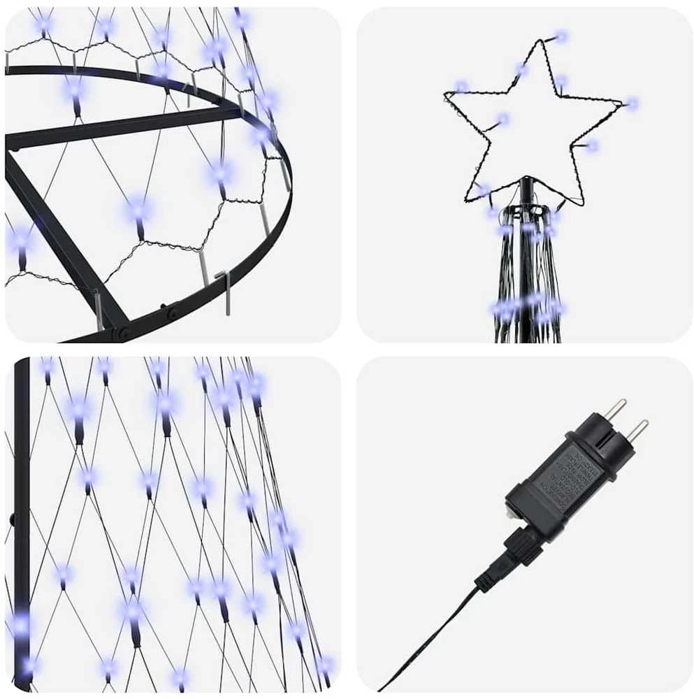 LED Kalėdų medis Mėlyna 250 cm metalas