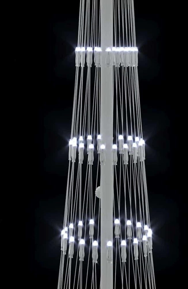 LED Kalėdų medis s stovu Šalta balta 51 x 51 x 190 cm metalas