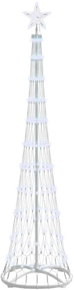 LED Kalėdų medis s stovu Šalta balta 51 x 51 x 190 cm metalas