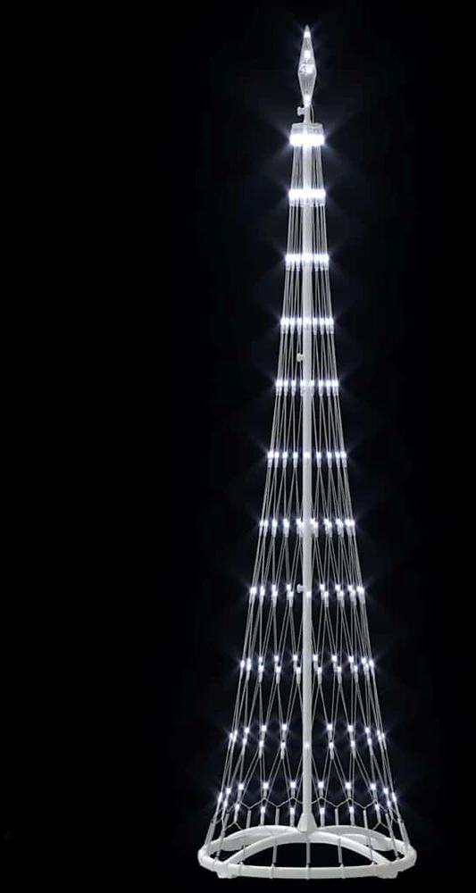 LED Kalėdų medis s stovu Šalta balta 51 x 51 x 190 cm metalas