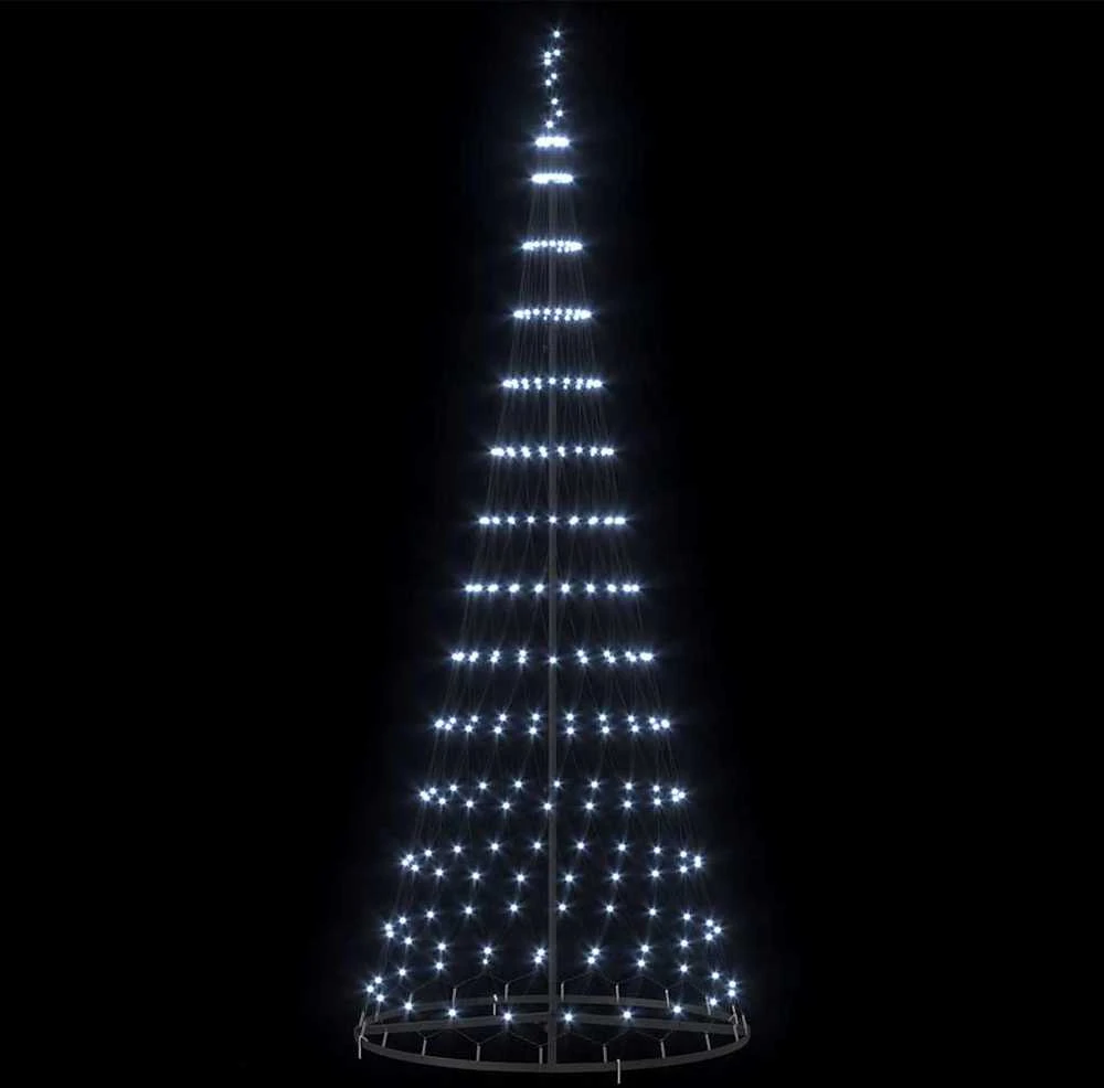 LED Kalėdų medis Šalta balta 250 cm metalas