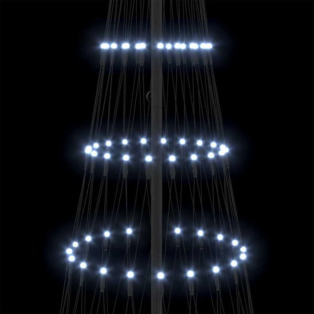 LED Kalėdų medis Šalta balta 250 cm metalas