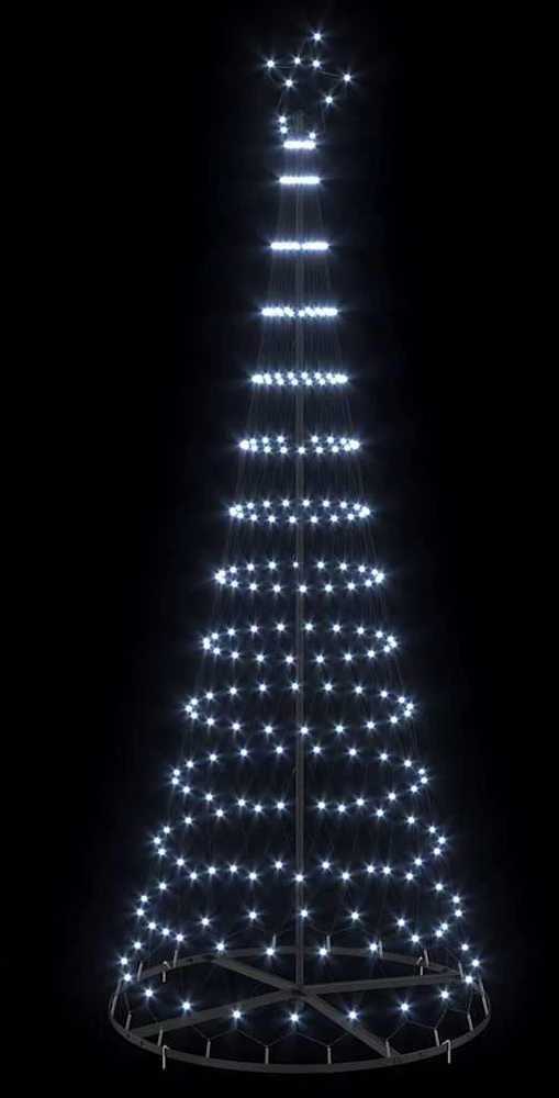 LED Kalėdų medis Šalta balta 250 cm metalas