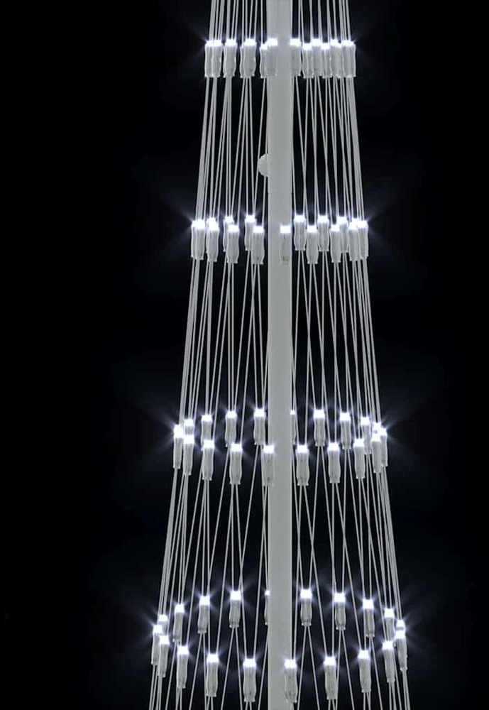 LED Kalėdų medis Šalta balta 250 cm metalas