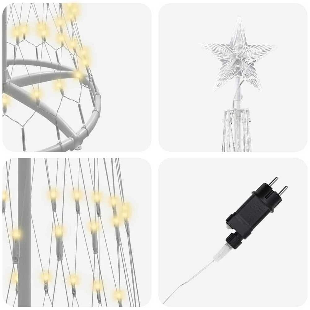 LED Kalėdų medis Šilta balta 250 cm metalas
