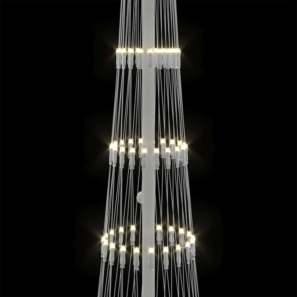 LED Kalėdų medis Šilta balta 51 x 51 x 190 cm metalas