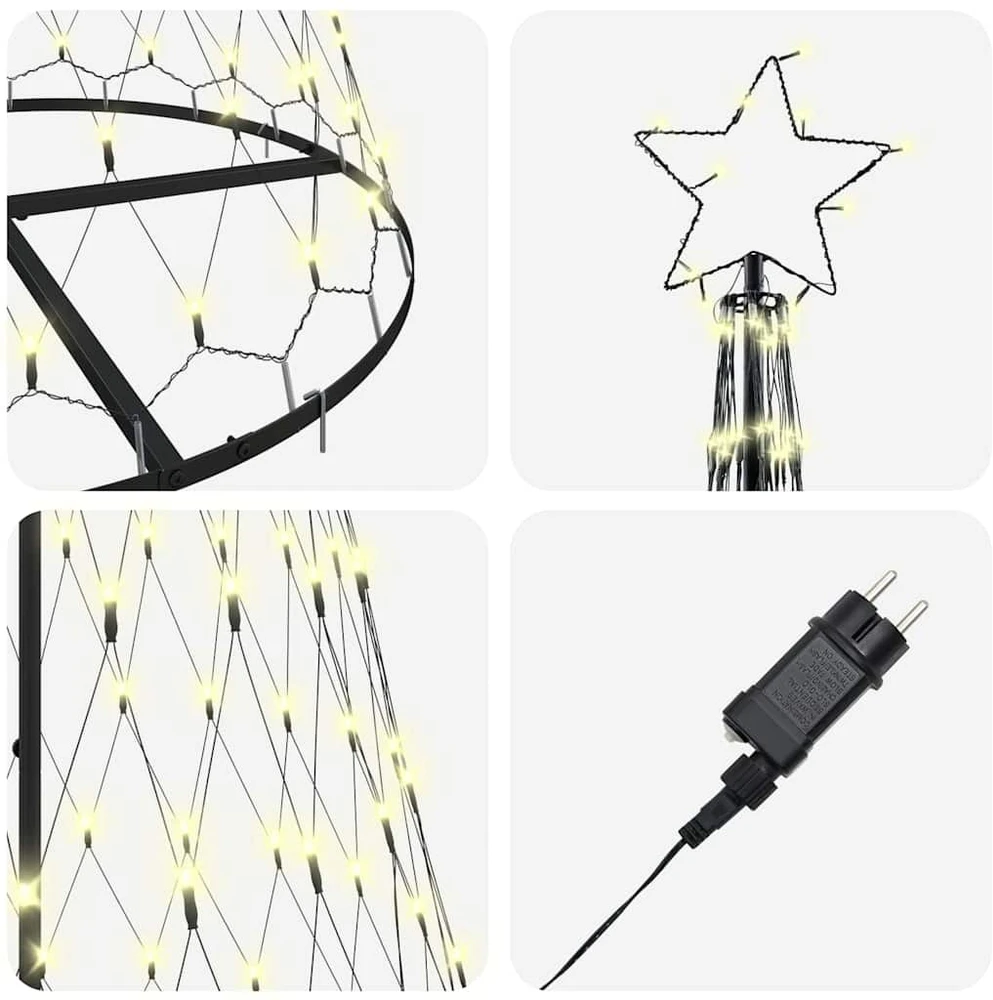 LED Kalėdų medis Šilta balta 250 cm metalas