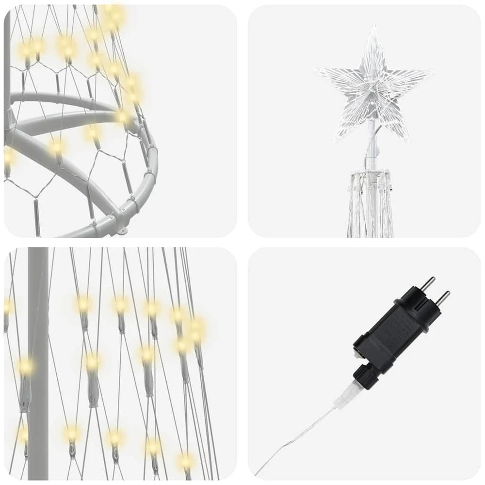 LED Kalėdų medis Šilta balta 250 cm metalas