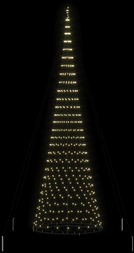 LED Kalėdų medis Šilta balta 500 cm metalas