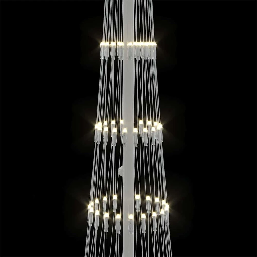 LED Kalėdų medis Šilta balta 51 x 51 x 190 cm metalas
