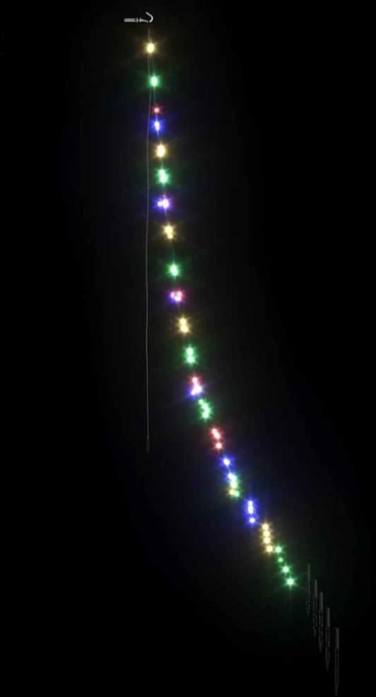 LED Kalėdinė eglutė su žemės kuoleliais Įvairiaspalvis 182 cm