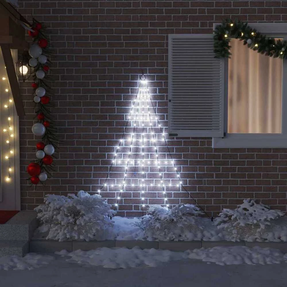 LED Kalėdinė eglutė su žemės kuoleliais Šalta balta 182 cm
