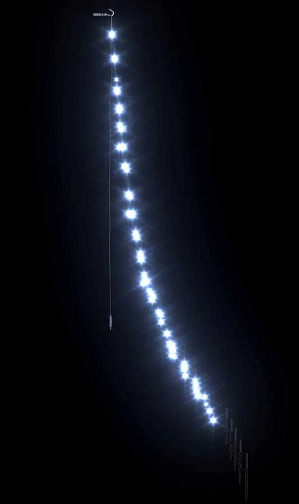 LED Kalėdinė eglutė su žemės kuoleliais Šalta balta 182 cm