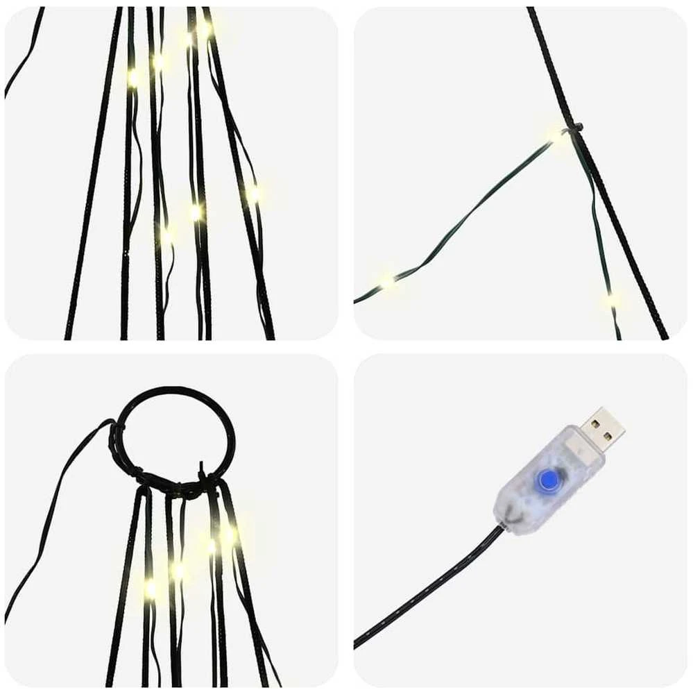 LED Kalėdinė eglutė su žemės kuoleliais Šilta balta 182 cm