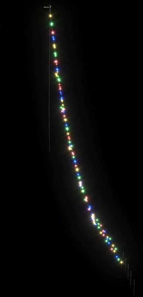 LED Kalėdinė eglutė su žemės kuoleliais Įvairiaspalvis 306 cm