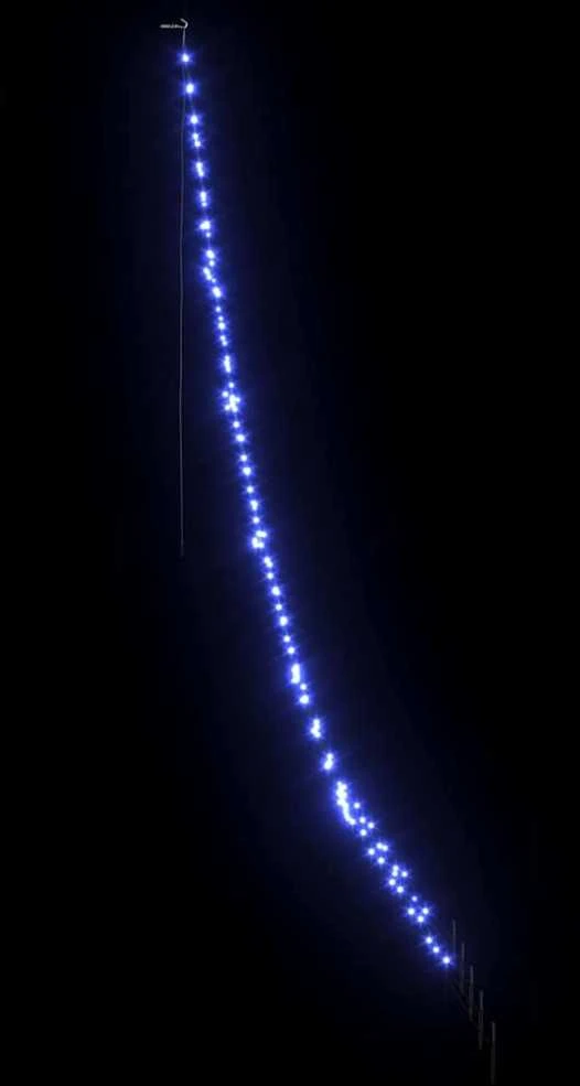 LED Kalėdinė eglutė su žemės kuoleliais Mėlyna 306 cm Metalas