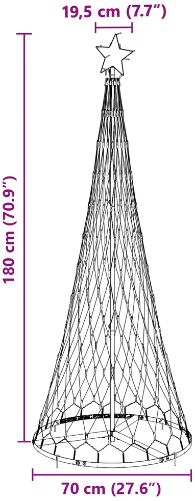 LED Kalėdų medis Mėlyna 184,5 cm metalas