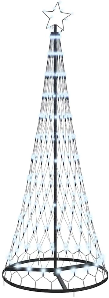 LED Kalėdų medis Šaltas baltas 184,5 cm metalas