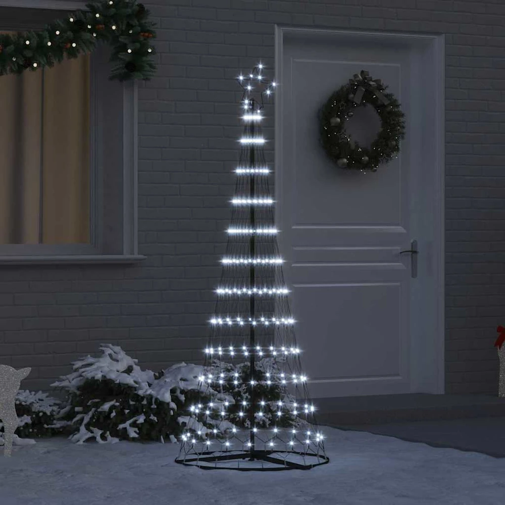 LED Kalėdų medis Šaltas baltas 184,5 cm metalas