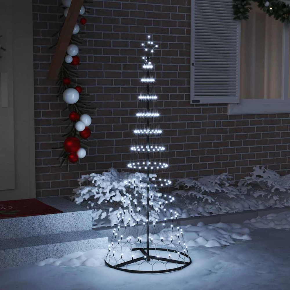 LED Kalėdų medis Šaltas baltas 184,5 cm metalas