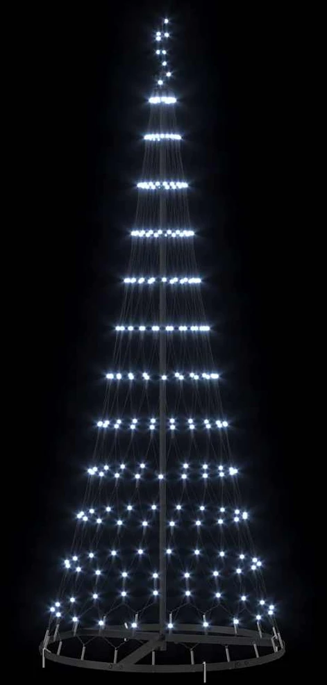 LED Kalėdų medis Šaltas baltas 184,5 cm metalas