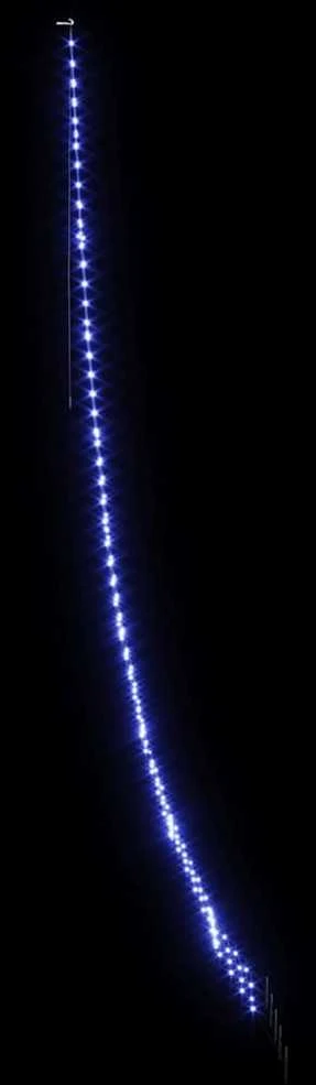 LED Kalėdinė eglutė su žemės kuoleliais Mėlyna 511 cm Metalas