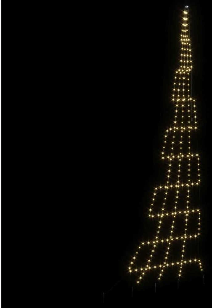 LED Kalėdinė eglutė su žemės kuoleliais Šilta balta 511 cm