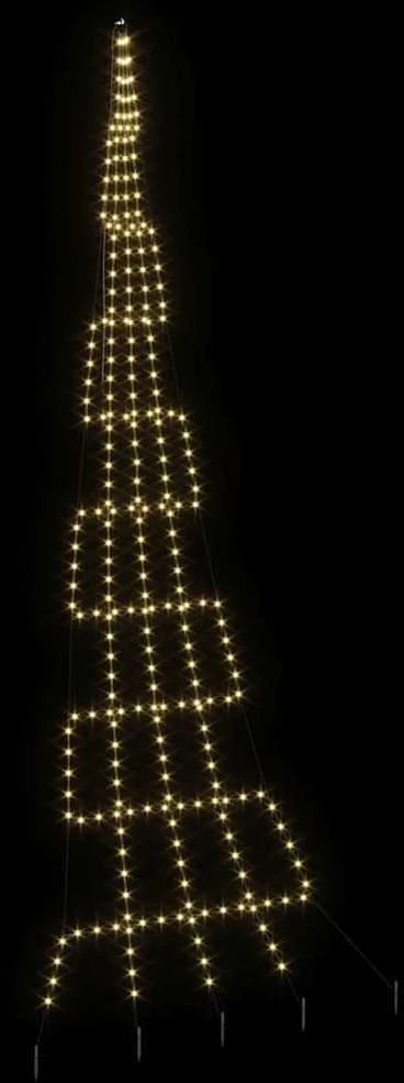 LED Kalėdinė eglutė su žemės kuoleliais Šilta balta 511 cm