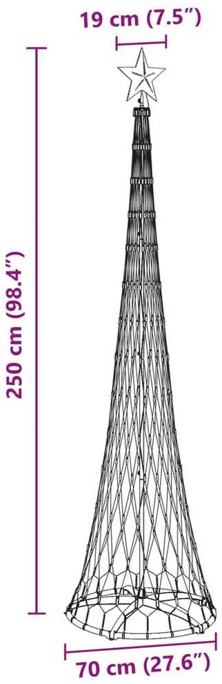 LED Kalėdų medis Mėlyna 250 cm metalas