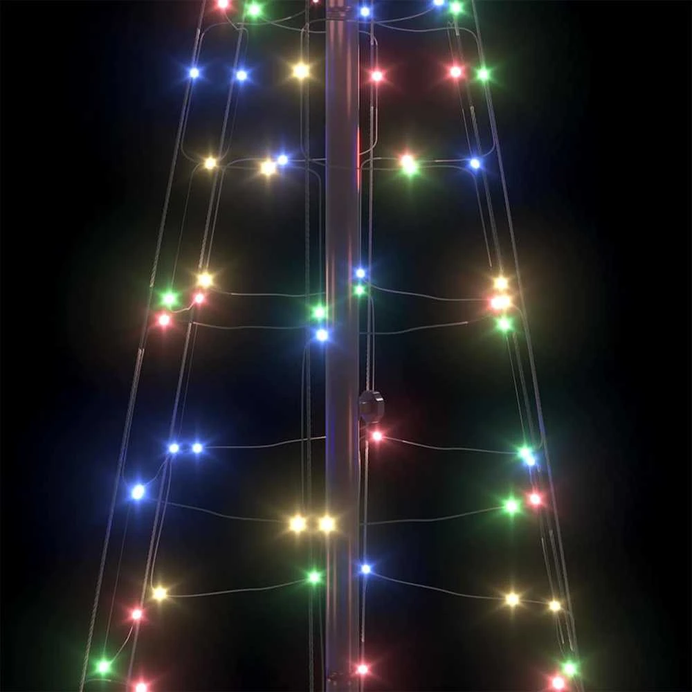 LED Kalėdinė eglutė su žemės kuoleliais Įvairiaspalvis 250 cm