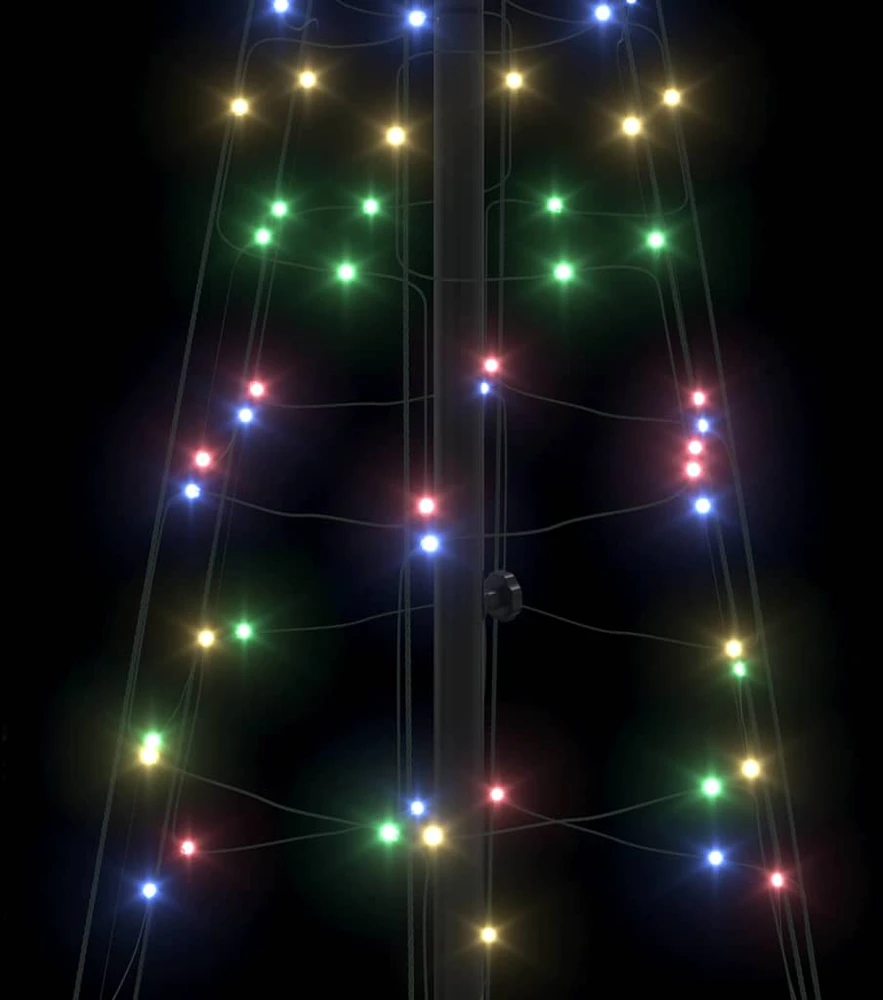 LED Kalėdų medis EKENAS 250 cm 390 LED Įvairių spalvų Plienas