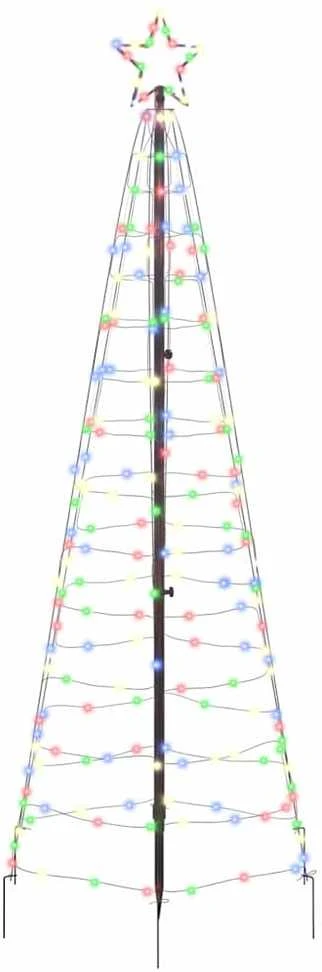 LED Kalėdinė eglutė su žemės kuoleliais Įvairiaspalvis 250 cm