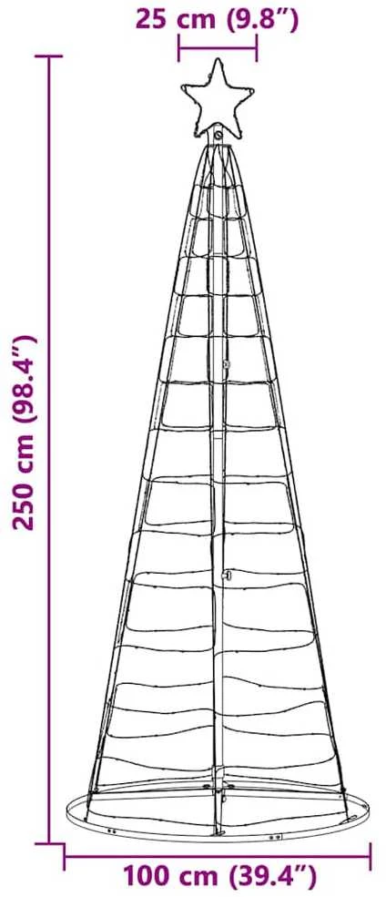 LED Kalėdų medis Šilta balta 250 cm Geležis
