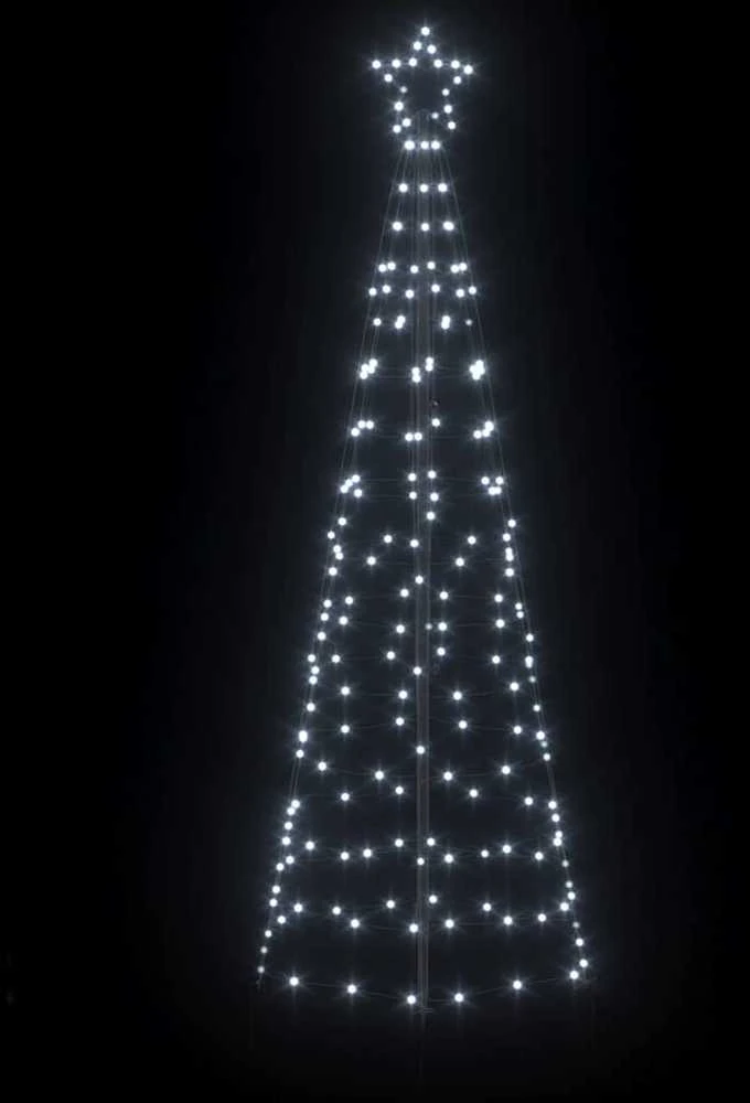 LED Kalėdinė eglutė su žemės kuoleliais Šalta balta 250 cm