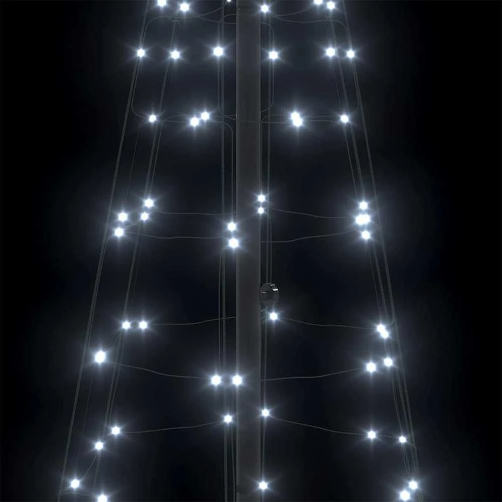 LED Kalėdinė eglutė su žemės kuoleliais Šalta balta 250 cm
