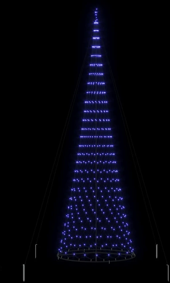 LED Kalėdų medis Mėlyna 500 cm metalas