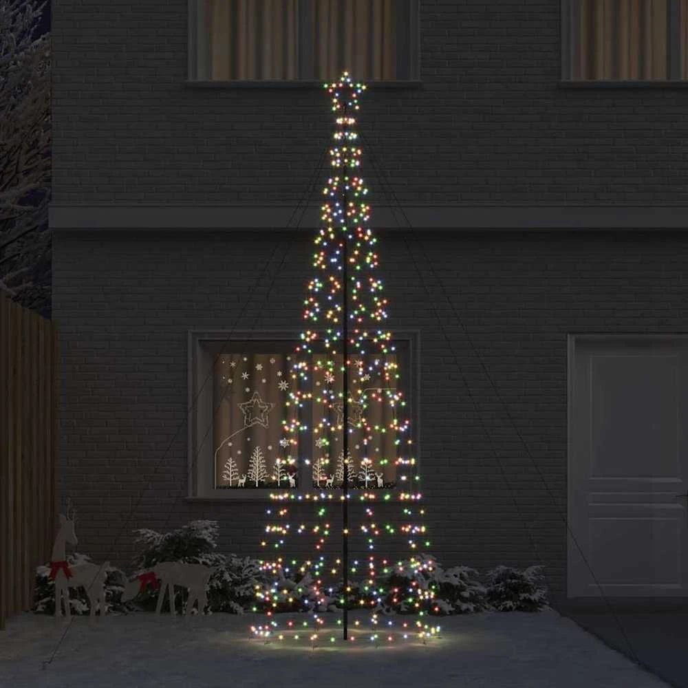LED Kalėdinė eglutė su žemės kuoleliais Įvairiaspalvis 400 cm