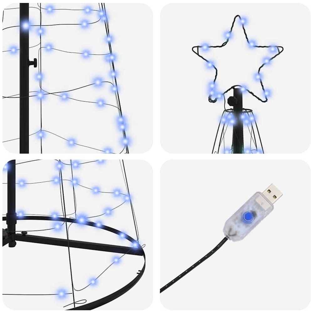 LED Kalėdų medis su 800 LED s stovu Mėlyna 400 cm Geležis