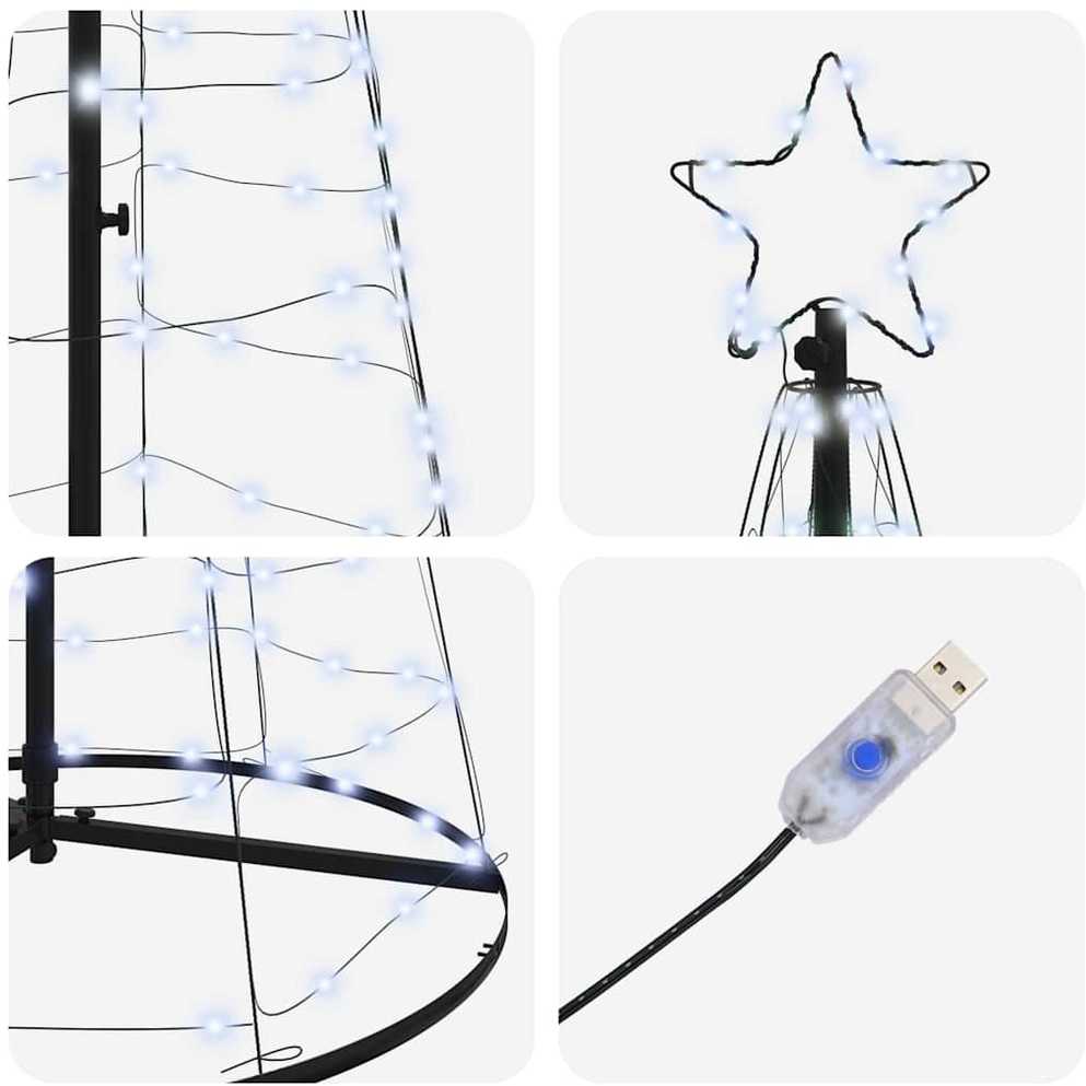 LED Kalėdų medis EKENAS 400 cm 800 LED Šalta balta Plienas