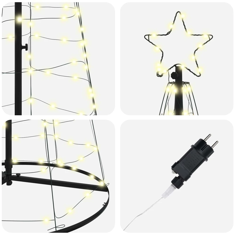 LED Kalėdų medis EKENAS 400 cm 800 LED Šilta balta Plienas