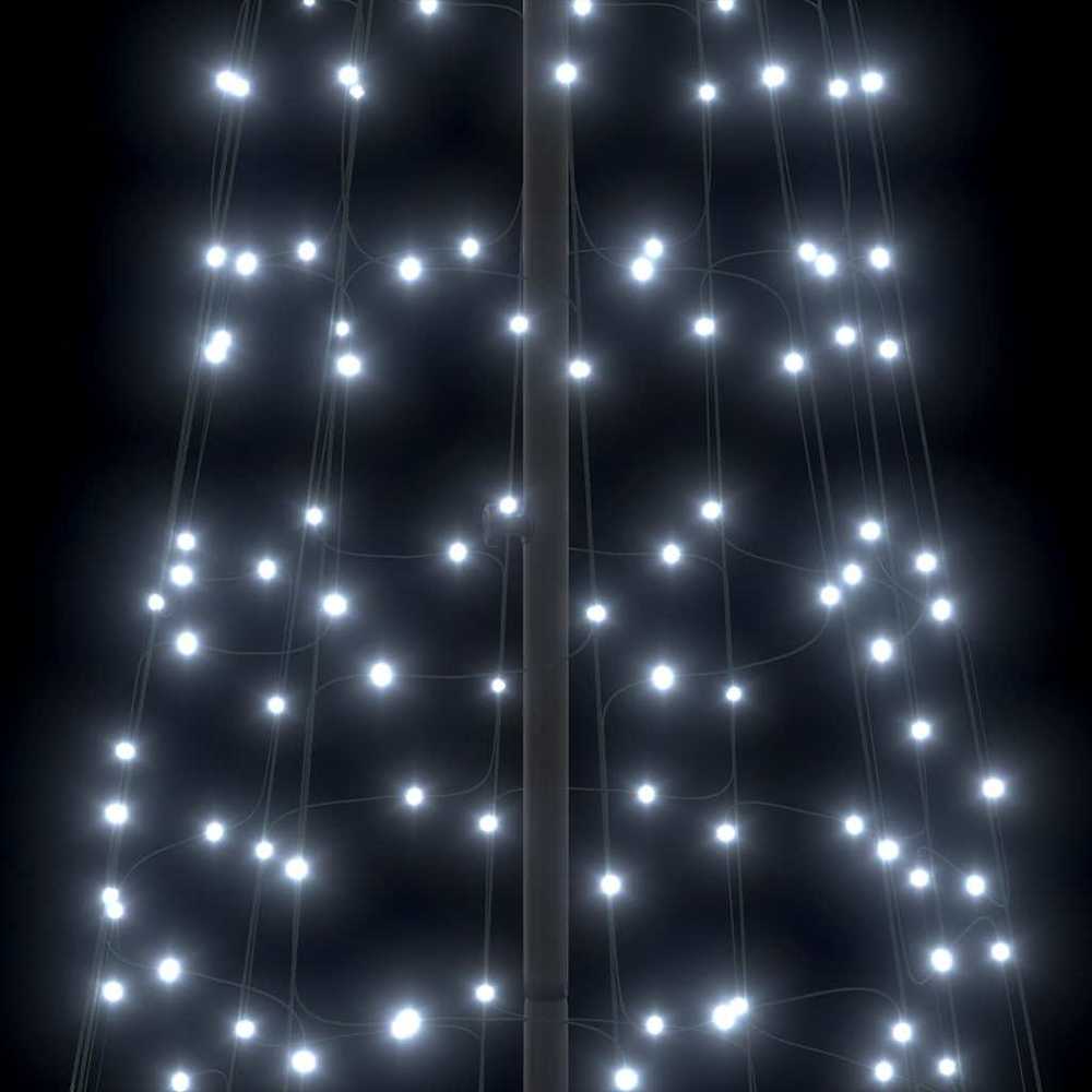 LED Kalėdinė eglutė su žemės kuoleliais Šalta balta 400 cm