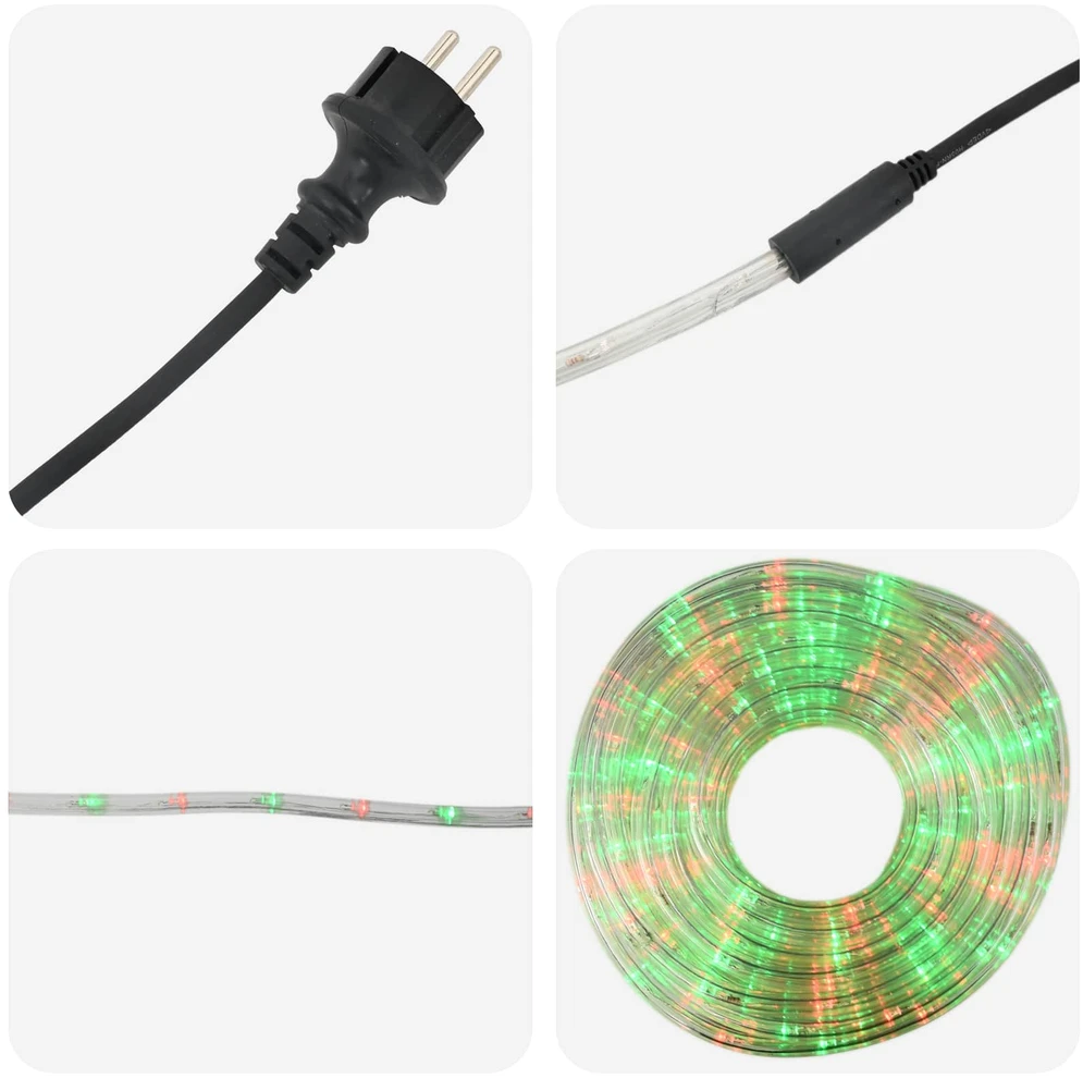 LED kalėdinė šviečianti žarna 1200 LED Raudona ir Žalia 50 m