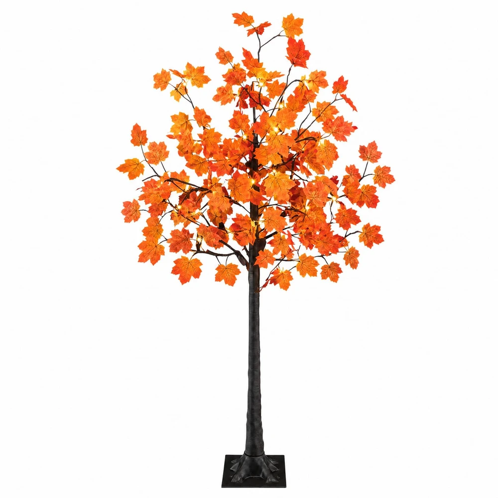 LED klevo Kalėdų eglutė Ruda 120 cm Plastmasė 48 LED